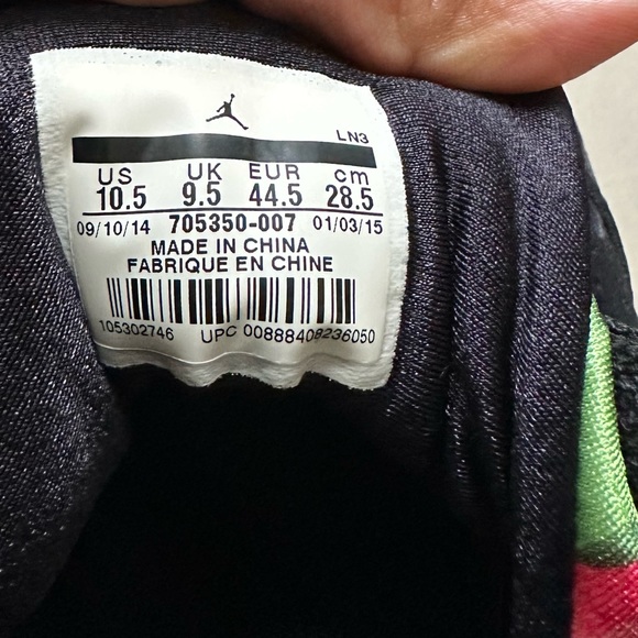 Jordan 7 Retro 30th Barcelona Nights 2015 with Socks - Picture 8 of 11